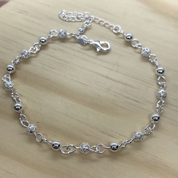 Sterling Silver 925 Dainty Anklet Chain - Picture 2 of 3